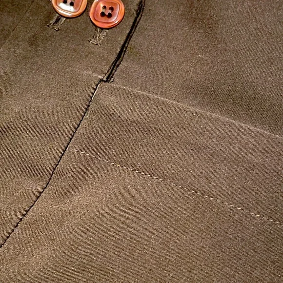 2 button chocolate brown slacks. - Picture 4 of 4